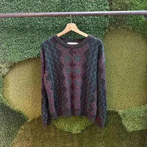 Vintage  Protocol Abstract Sweater Medium